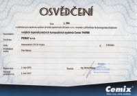 Certifikát Cemix